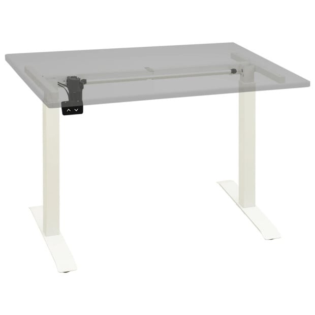 Electric Motorised Standing Desk Frame Height Adjustable White Image 2