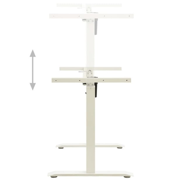 Electric Motorised Standing Desk Frame Height Adjustable White Image 4