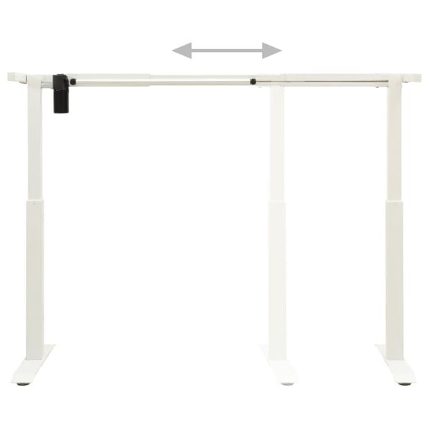 Electric Motorised Standing Desk Frame Height Adjustable White Image 6