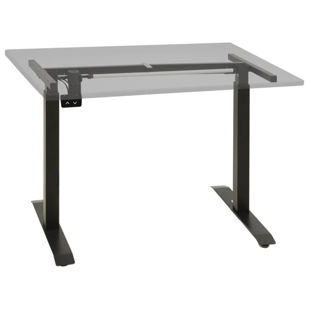 Electric Motorised Standing Desk Frame Height Adjustable Black Image 2