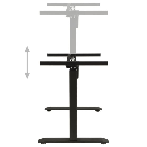 Electric Motorised Standing Desk Frame Height Adjustable Black Image 4