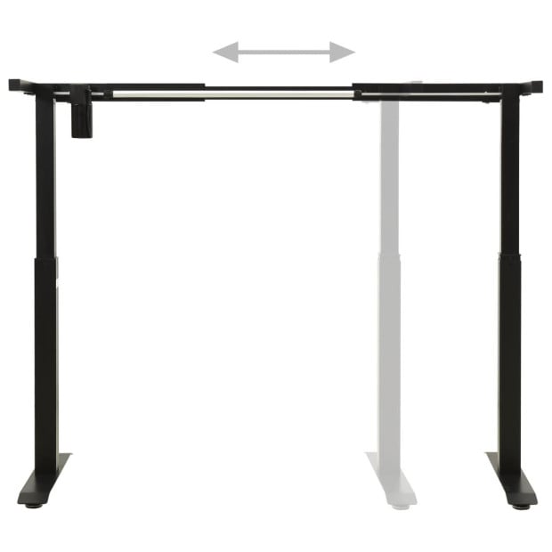 Electric Motorised Standing Desk Frame Height Adjustable Black Image 6