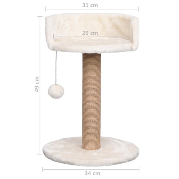 Cat Tree With Scratching Post 49 Cm Seagrass Image 8