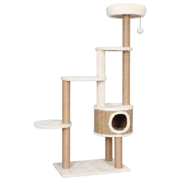 Cat Tree With Luxury Cushion And Scratching Post 148cm Seagrass Image 2