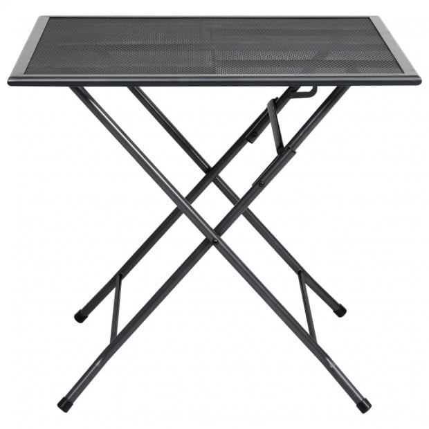 Folding Mesh Table 80x80x72 Cm Steel Anthracite Image 3