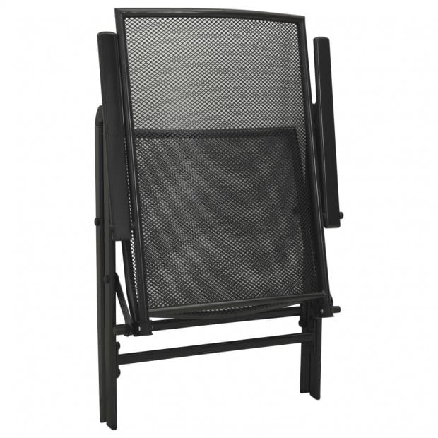 Folding Mesh Chairs 4 Pcs Steel Anthracite Image 6