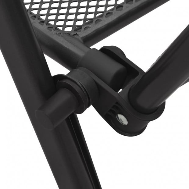 Folding Mesh Chairs 4 Pcs Steel Anthracite Image 8
