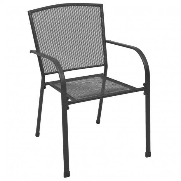 Outdoor Chairs 4 Pcs Mesh Design Anthracite Steel Image 2