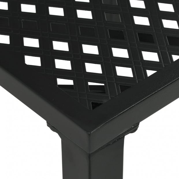 Outdoor Chairs 4 Pcs Mesh Design Steel Black Image 5
