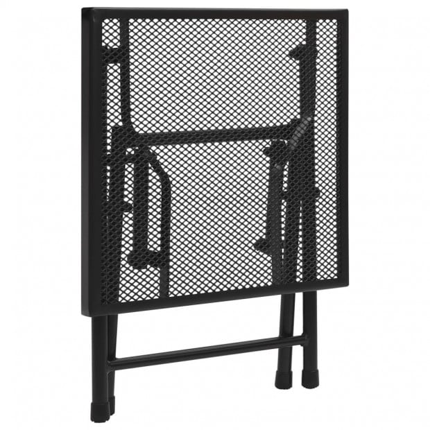 Folding Table Mesh 38x38x38 Cm Steel Anthracite Image 3