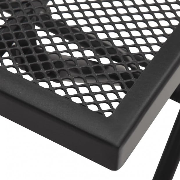 Folding Table Mesh 38x38x38 Cm Steel Anthracite Image 4