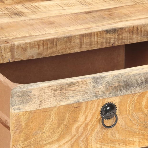 Coffee Table 90x60x29 Cm Rough Mango Wood Image 3