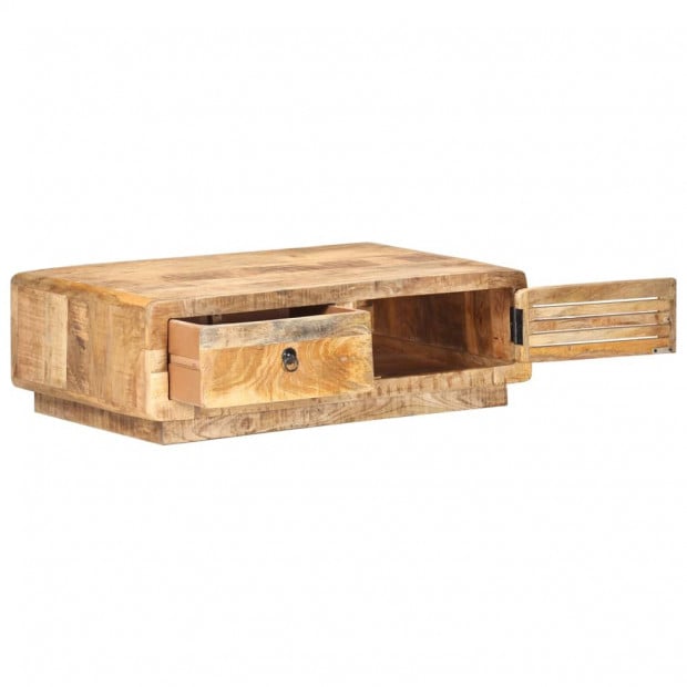 Coffee Table 90x60x29 Cm Rough Mango Wood Image 5