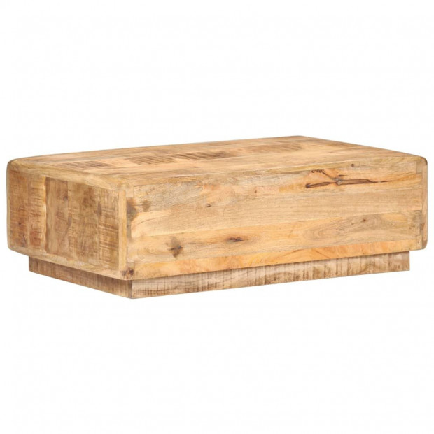 Coffee Table 90x60x29 Cm Rough Mango Wood Image 7
