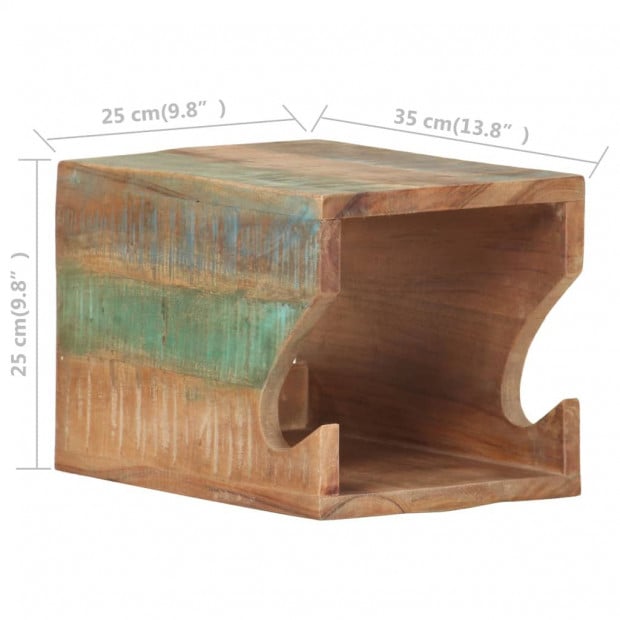 Wall Mounted Bicycle Rack 35x25x25 Cm Solid Reclaimed Wood Image 8