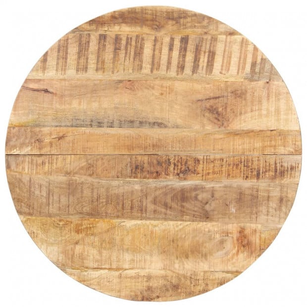 Dining Table 80 Cm Rough Mango Wood Image 2