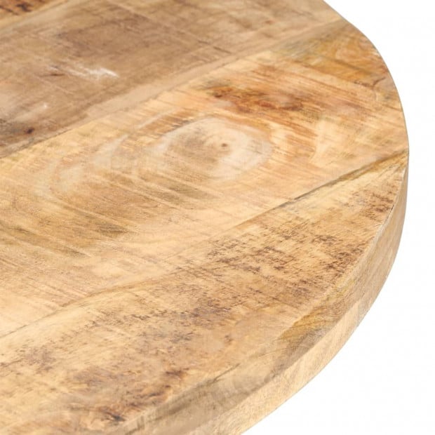 Dining Table 80 Cm Rough Mango Wood Image 3
