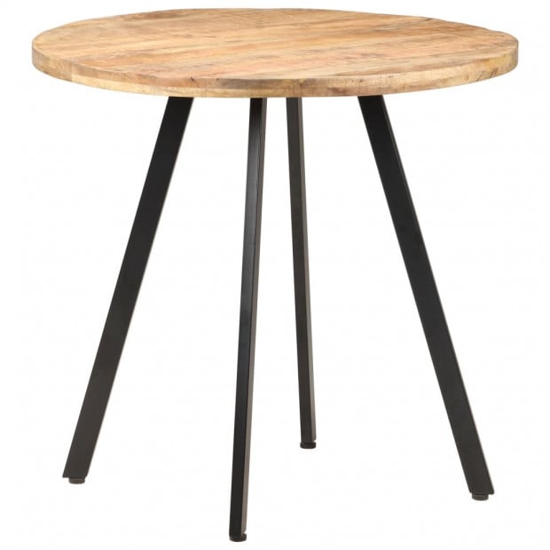 Dining Table 80 Cm Rough Mango Wood Image 5