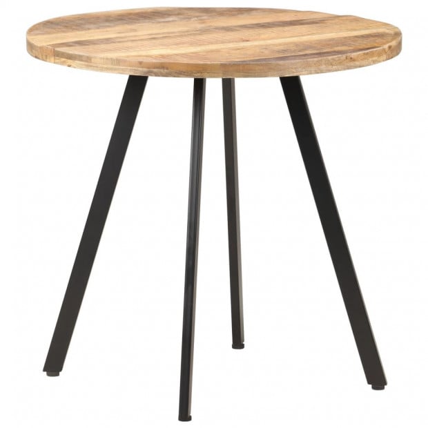 Dining Table 80 Cm Rough Mango Wood Image 6