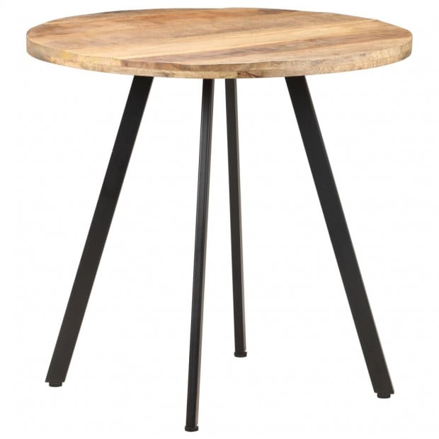 Dining Table 80 Cm Rough Mango Wood Image 7