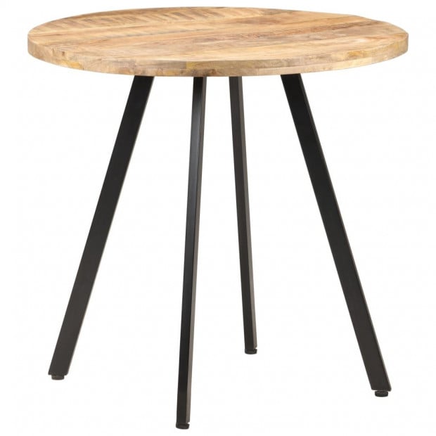 Dining Table 80 Cm Rough Mango Wood Image 8