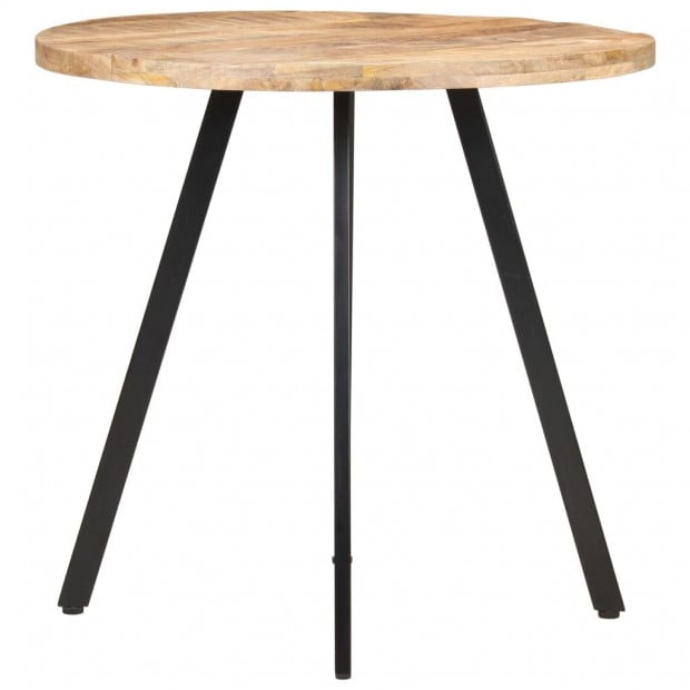 Dining Table 80 Cm Rough Mango Wood Image 9