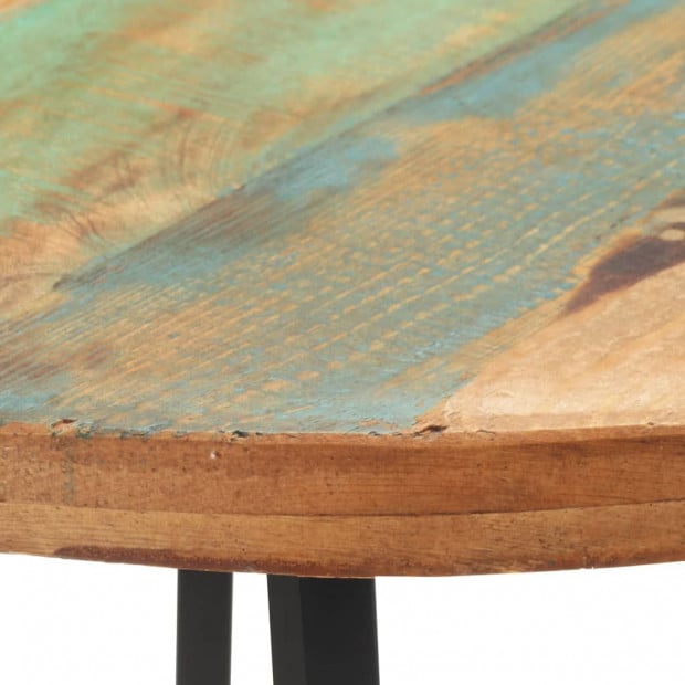 Dining Table 80 Cm Solid Reclaimed Wood Image 3