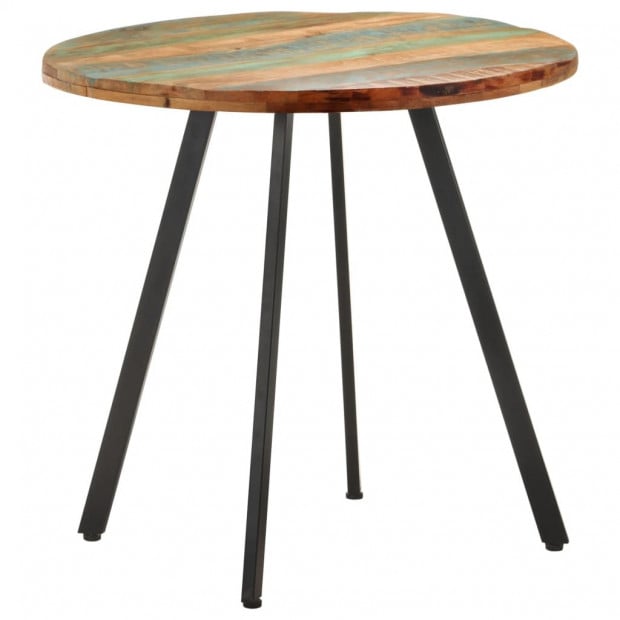 Dining Table 80 Cm Solid Reclaimed Wood Image 5