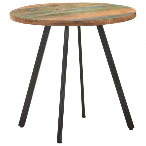 Dining Table 80 Cm Solid Reclaimed Wood Image 6