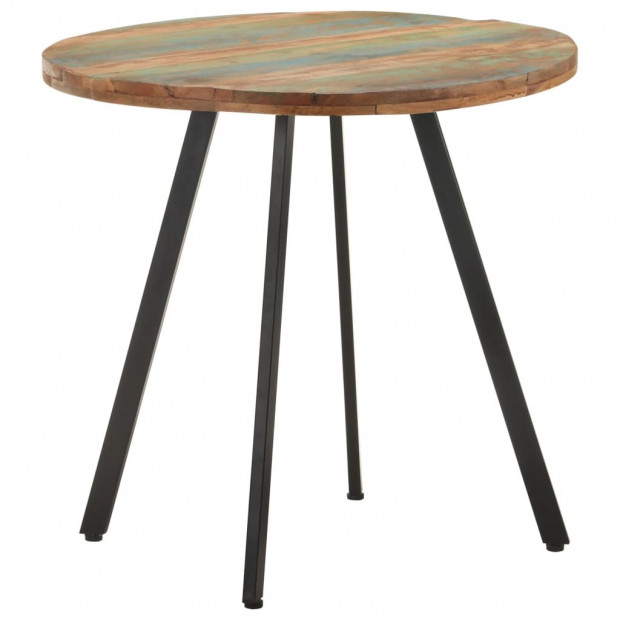 Dining Table 80 Cm Solid Reclaimed Wood Image 7