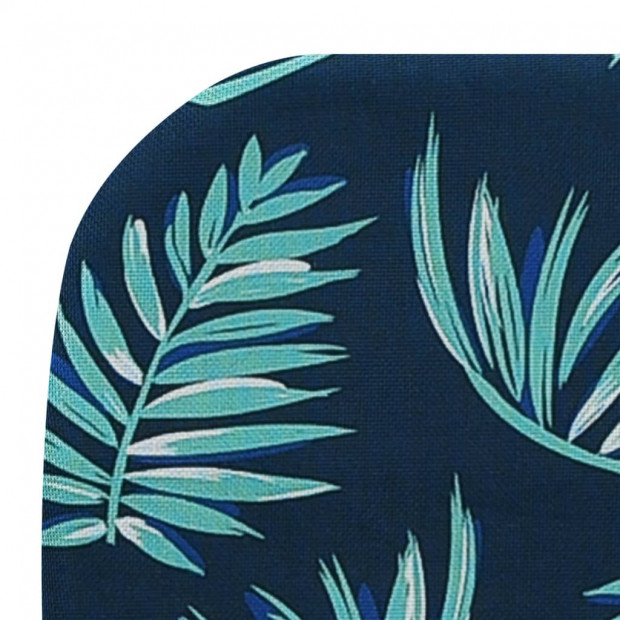 Folding Sun Loungers 2 Pcs Steel And Fabric Leaf Pattern Image 7