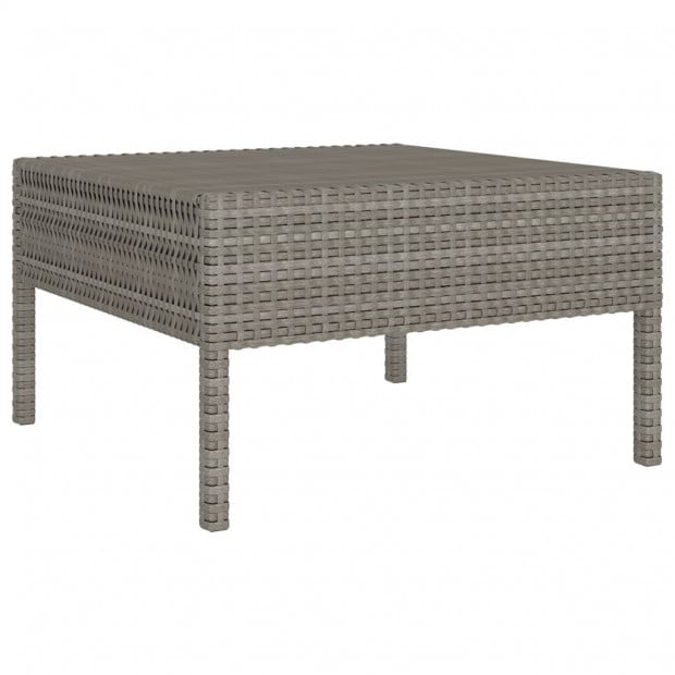3 Piece Garden Lounge Set Black With Cushions Poly Rattan Anthracite Image 5