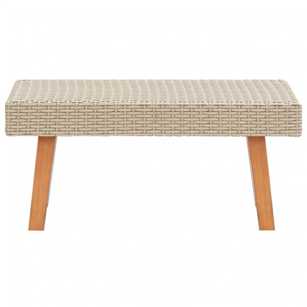 Garden Coffee Table Poly Rattan Beige Image 2
