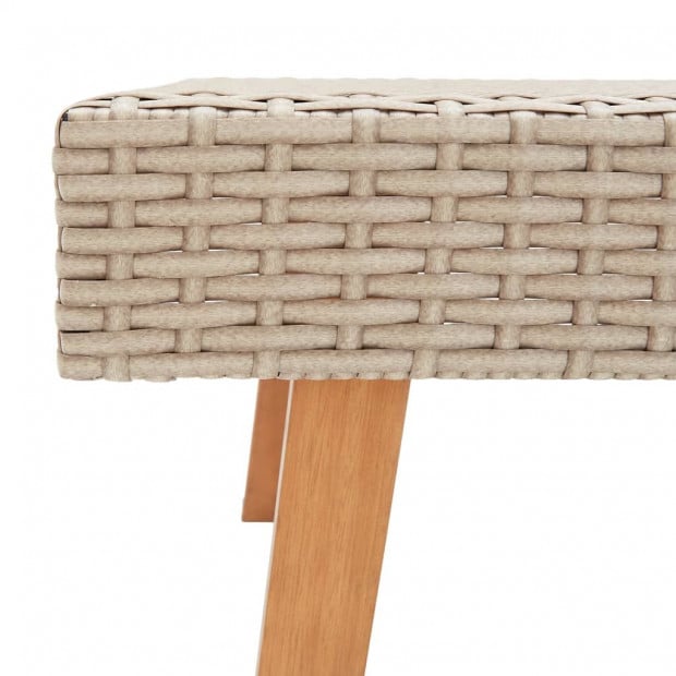 Garden Coffee Table Poly Rattan Beige Image 4