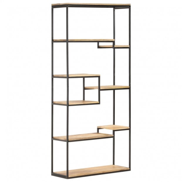 Bookcase 80x30x180 Cm Rough Mango Wood Image 11
