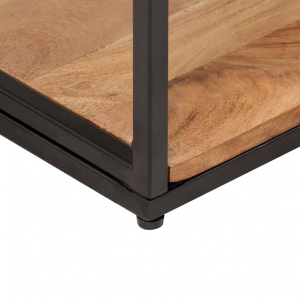 Bookcase 80x30x180 Cm Solid Acacia Wood Image 4