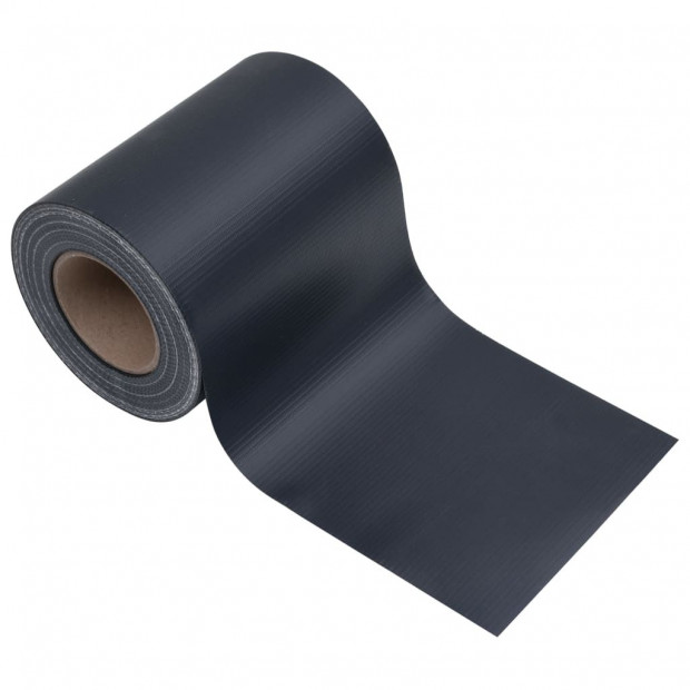 Garden Privacy Screens 4 Pcs Pvc 35x0.19m Matte Dark Grey Image 6
