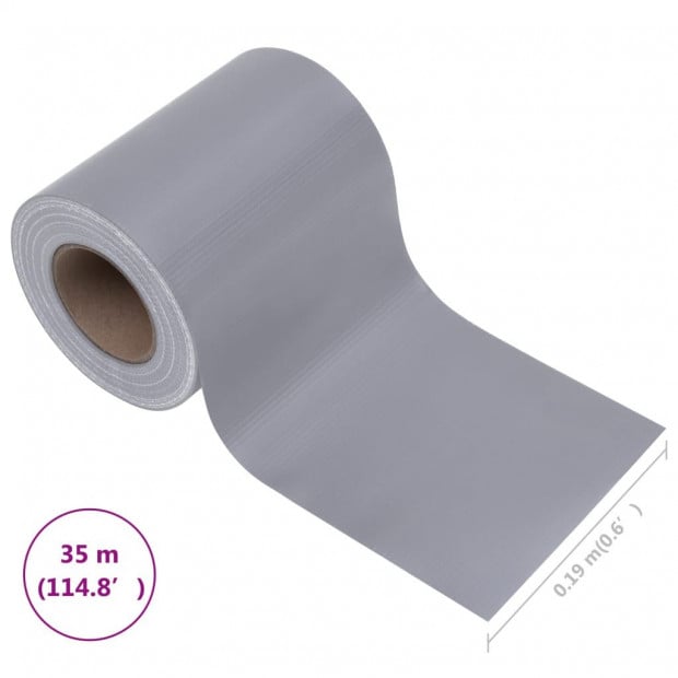 Garden Privacy Screen Pvc 35x0.19m Matte Light Grey Image 10