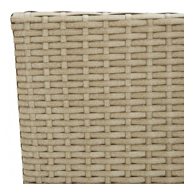 Garden Dining Chairs 2 Pcs Poly Rattan Beige Image 9