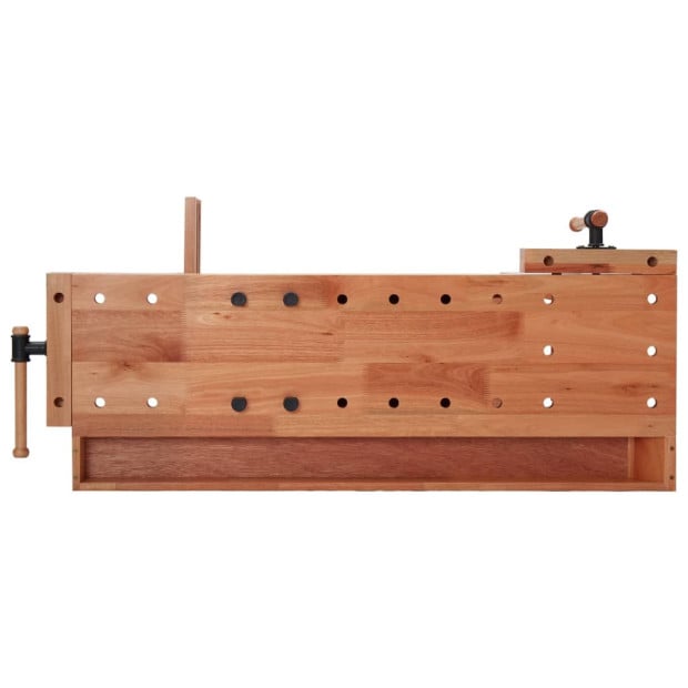 Carpentry Workbench With Drawer And 2 Vices Hardwood Image 7