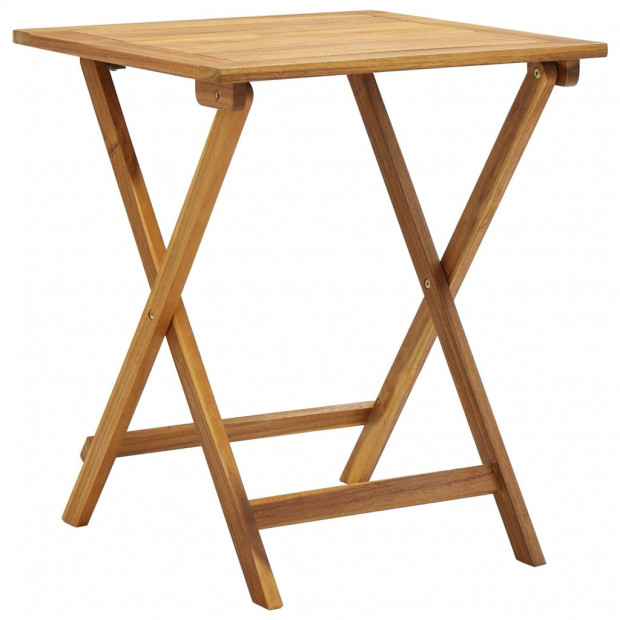 3 Piece Folding Bistro Set With Cushions Acacia Wood Image 3