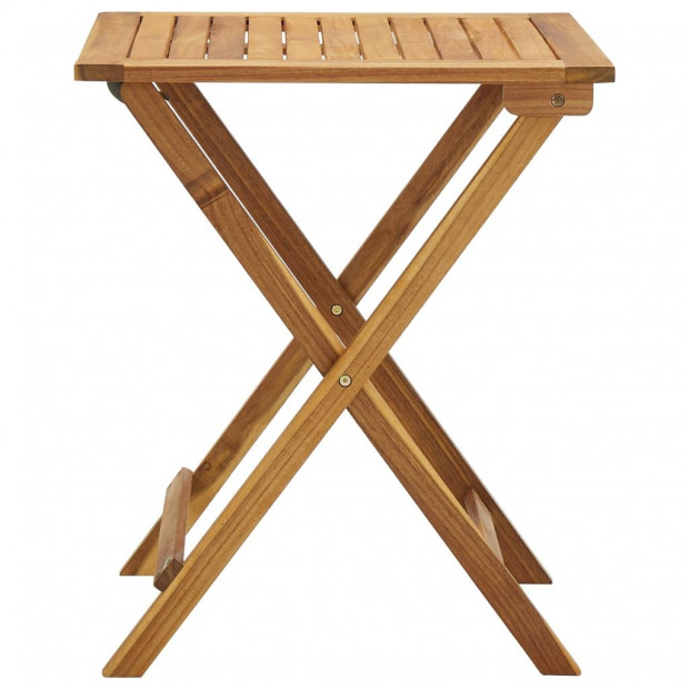 3 Piece Folding Bistro Set With Cushions Acacia Wood Image 4