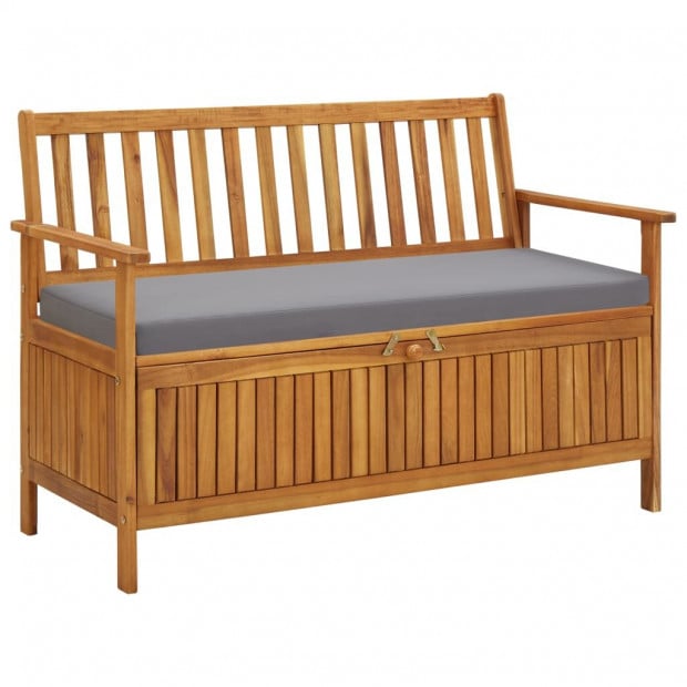 Garden Storage Bench 120 Cm Solid Acacia Wood