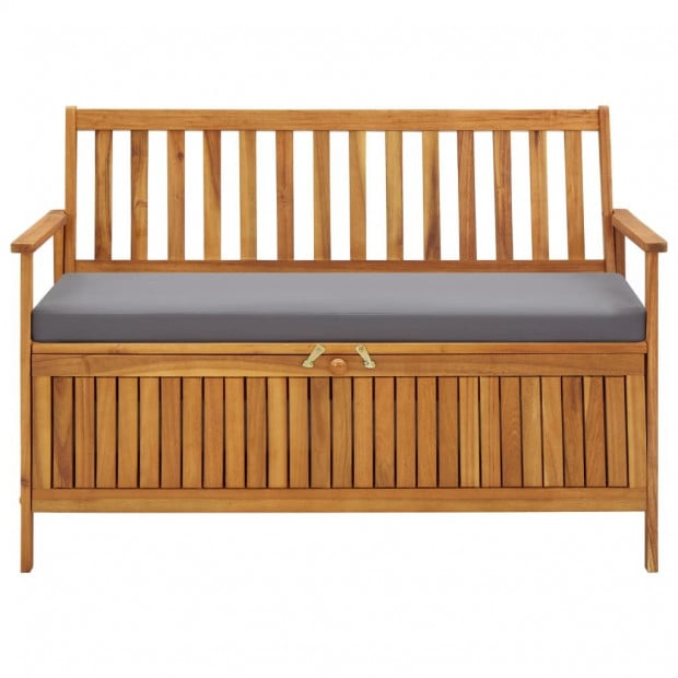 Garden Storage Bench 120 Cm Solid Acacia Wood Image 2