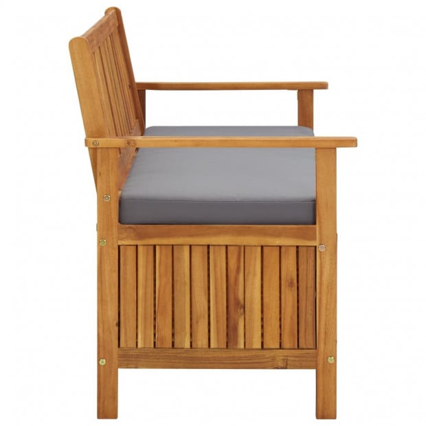 Garden Storage Bench 120 Cm Solid Acacia Wood Image 3