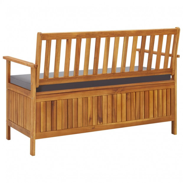 Garden Storage Bench 120 Cm Solid Acacia Wood Image 4
