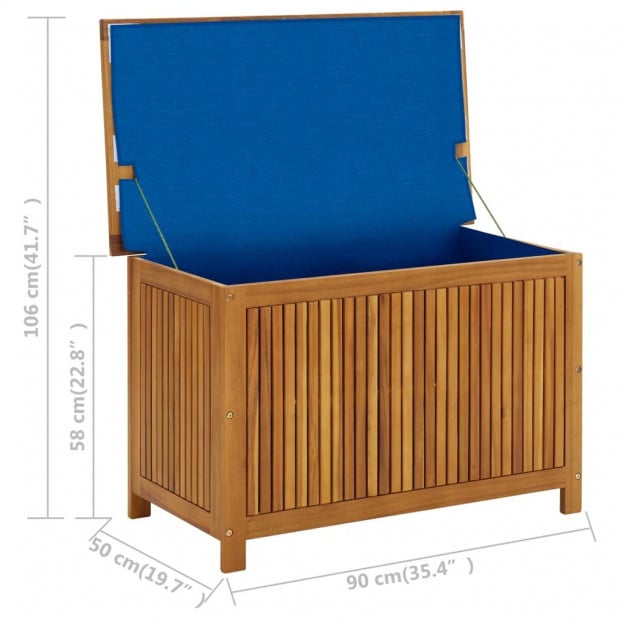 Garden Storage Box 90x50x106 Cm Solid Acacia Wood Image 8