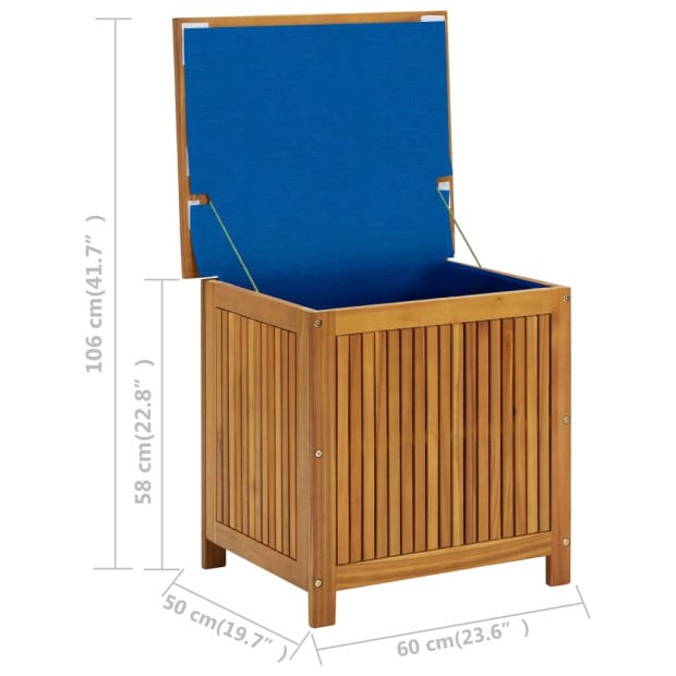 Garden Storage Box 60x50x58 Cm Solid Wood Acacia Image 8