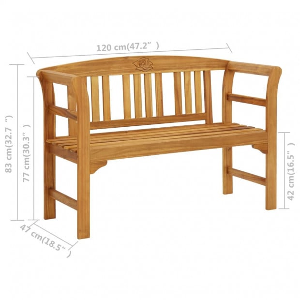 Garden Bench 120 Cm Acacia Wood Image 6