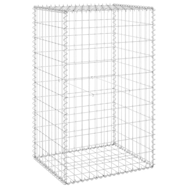 Gabion Wall With Covers Galvanised Steel 60x50x100 Cm Image 2